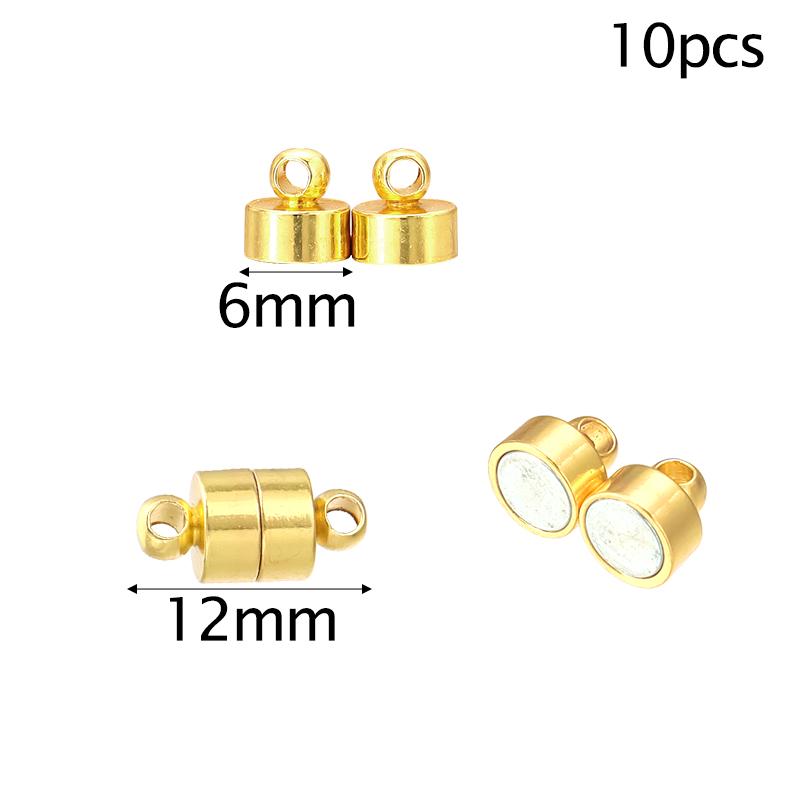 Louleur Round/Heart Strong Magnetic Clasps Magnet End Clasp Connectors for Jewelry Making DIY Bracelet Necklace Accessories