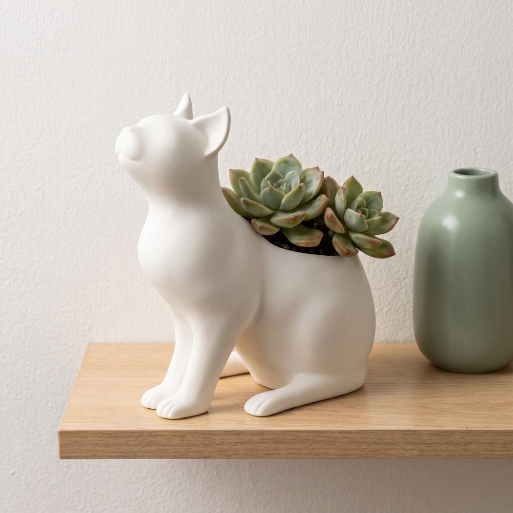 Irregular Shape Kitten Planter 3D Printed Flowerpot Novelty Desktop Decoration  Gardening Gift