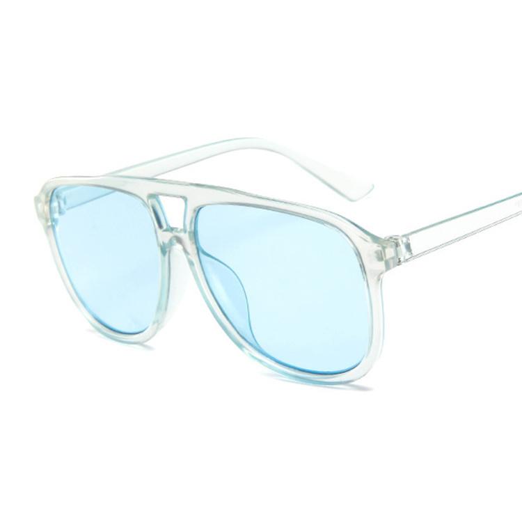 Lichtgewicht Comfortabel Duurzaam Hoge Kwaliteit Retro Tijdloos Ontwerper Stijl Oversized Aviator Groen Dames Zonnebril Other
