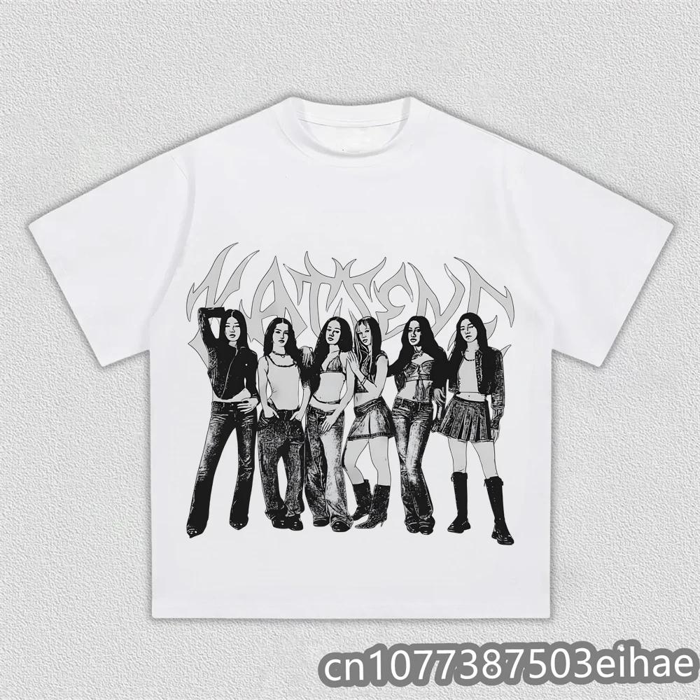 Katseye Girl Pastel Anime Aesthetic Grunge Graphic TShirt Y2k Gothic Korean Comfortable Breathable Unisexs Fashion Top