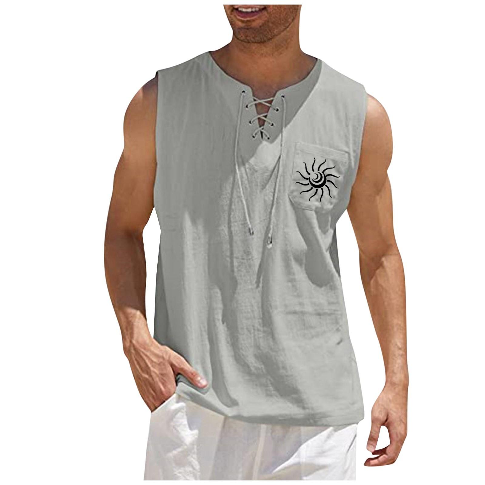 

Мужской топ на бретелях с принтом M