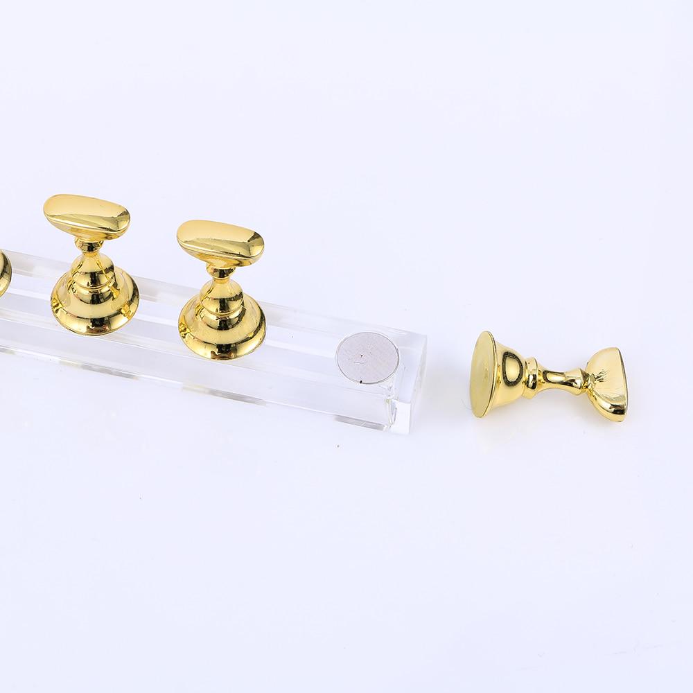5 Pcs/set False Nail Tips Display Stand Holder Set Magnetic Clear Showing Shelf Practice Holders