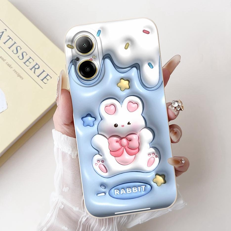 For Realme C67 4G Case RMX3890 Cute Panda Cartoon Cover Anti-Drop Phone Case For Realme C67 RealmeC67 4G Back Covers Soft Fundas