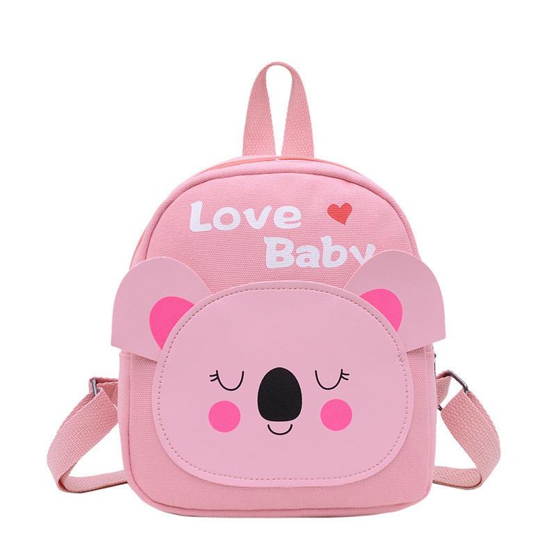 Adorable Animal Print Canvas Backpack For Kids Lightweight Breathable Design