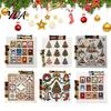 Hilos y Herramientas de Bordado Kit de Punto de Cruz Navideño, Kits Navideños de Manualidades DIY de Invierno para Adultos Kit de Manualidades de Árbol para Adultos, Decoración del Hogar