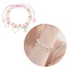 Lightweight Adjustable Chain Bracelet With Sparkling Star Elf Charm Faux Pearls Design For Casual Party Occasions