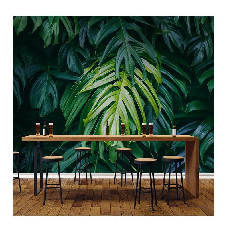 

Green Leaves 3D Wallpaper For Kitchen Living Room Restaurant Background Decoration Mural 200 cm(W) x 140 cm(H)