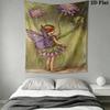 Retro Flower Fairy Pattern Home Decor Tapestry, Wall Hanging, Decorative RV Wall Cloth.SGT0917281