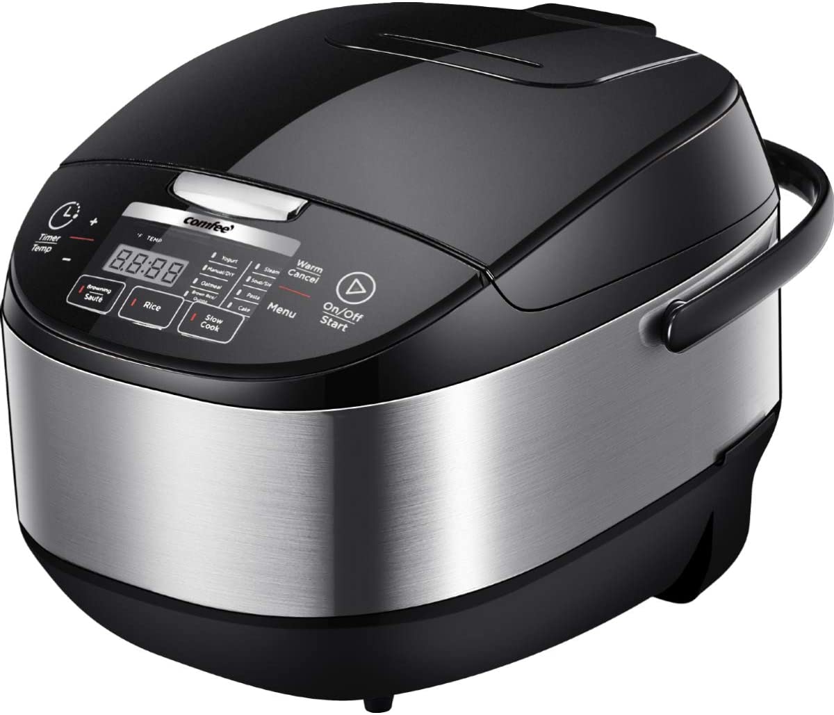 

COMFEE 5.2Qt 20 cups Cooked Asian Style Programmable All in 1 Multi Cooker, Rice Cooker, Steamer, Saut , Yogurt maker, Stewpot 17.0*16.0*9.00
