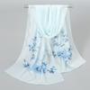 Spring Printed Chiffon Scarf Floral Printed Beach Shawl Lightweight Neck Scarf Summer Neck Sun Protection Scarf Shawl 150*50cm