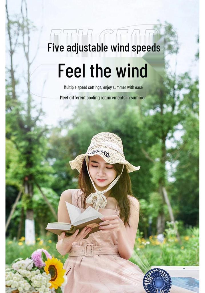 2026 Model Handheld Mini Fan: Rechargeable, Ultra-Quiet, Portable Desk Accessory