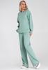 Women's Hoodie Without a Hood - Asymmetrical Women's Sweatshirt - Mint M1203 R. S/M