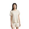 Calvin Klein Cooling Antibacterial Ice Beauty Series Soft Breathable Home Short Sleeve Pajama Top Women tops Oat-Milk AD0007ACI