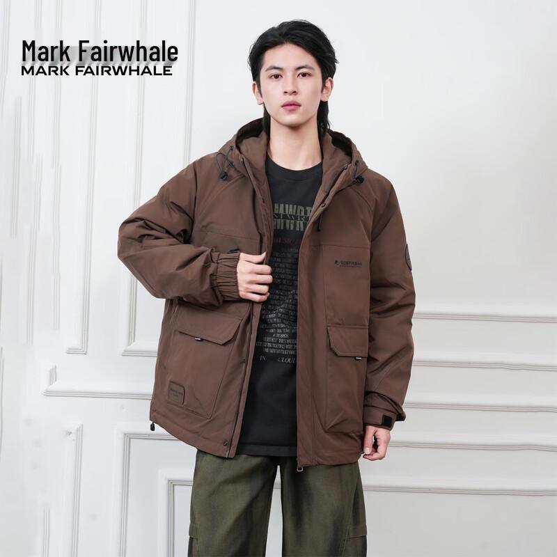 Mark Fairwhale Men's Winter Hooded Workwear Padded Jacket