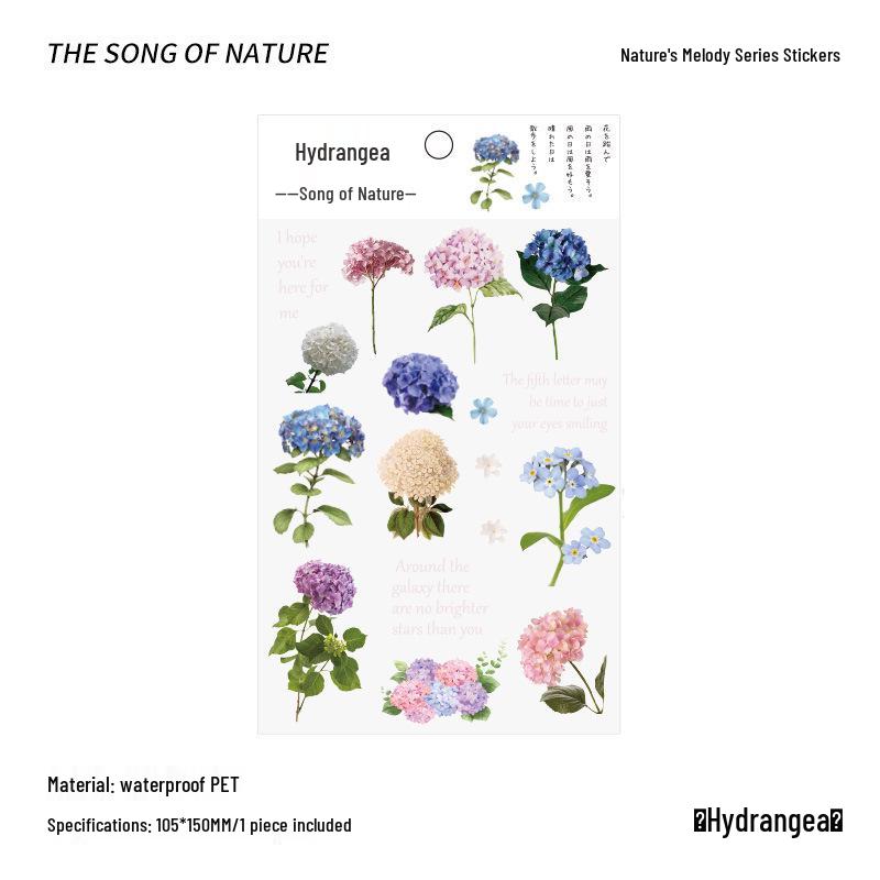 PVC Flower & Plant Stickers for DIY Crafts, Journals, Collages & Kids' Gifts