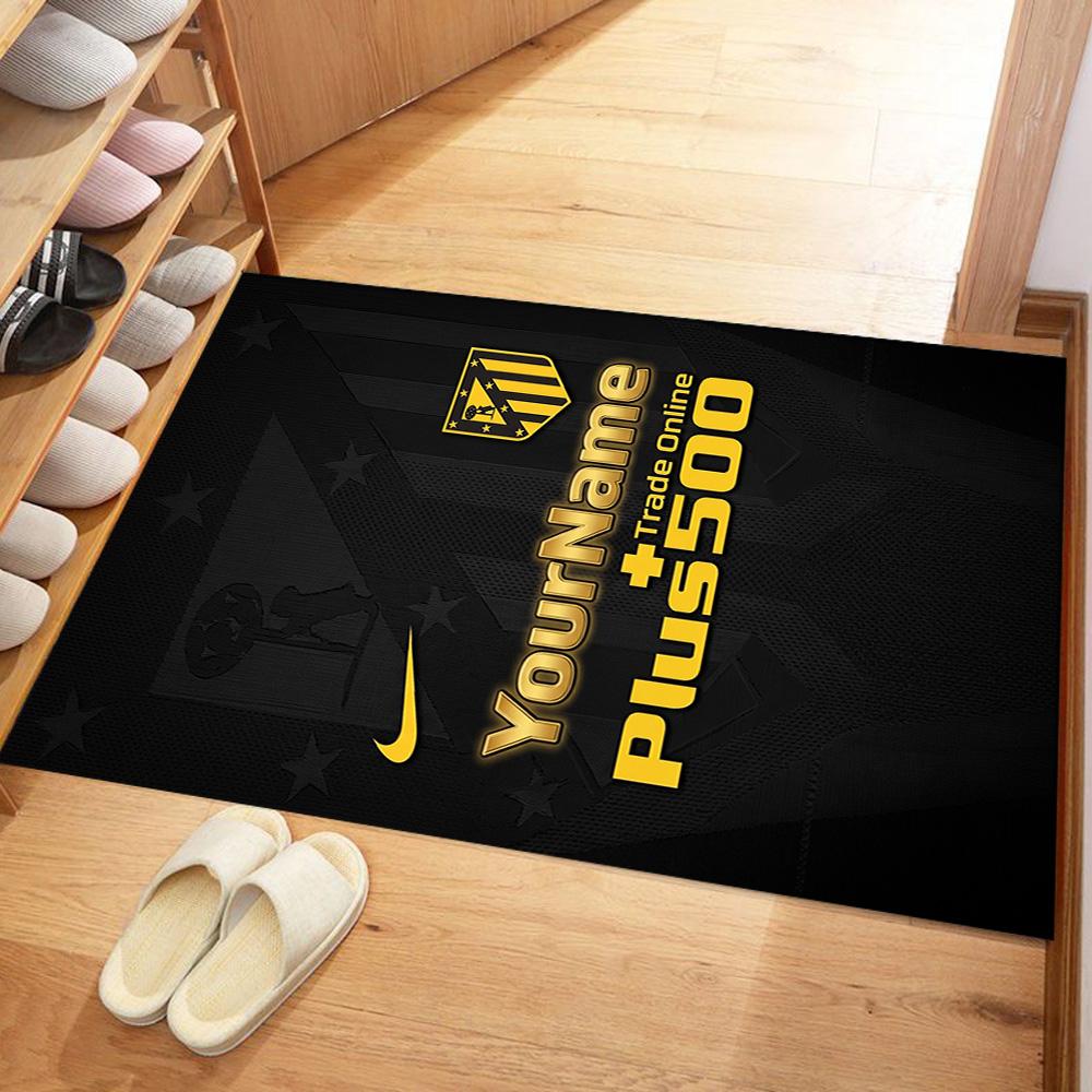 Atletico Madrid Personalized Text Floor Rug Office Rug Suitable for Study room Outdoor Game Room Dining Room Antislip Carpet Decorate Offices