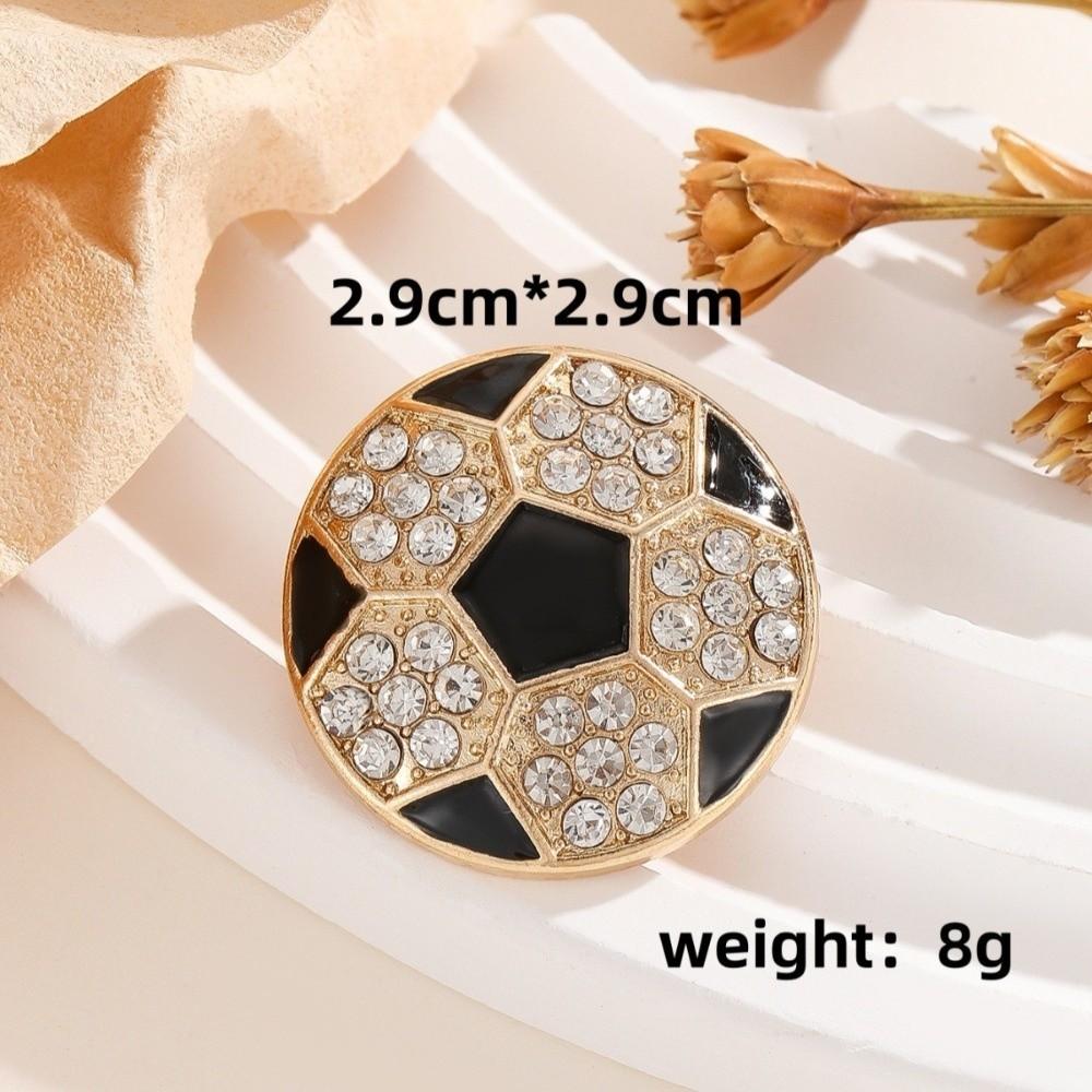 Crystal Rhinestone Rhinestone Brooches Sports Theme Alloy Material Backpack Pins Rhinestone Design Decorative Pins