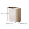 Trash Can, High Capacity Wastebasket, Bathroom, Kitchen White 32x15.8x29cm