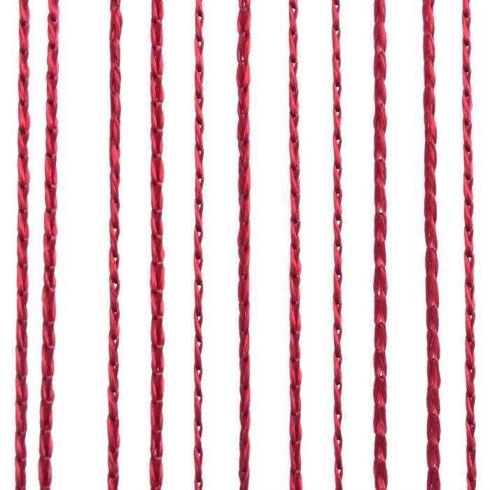 VidaXL Rideau en fils 2 pcs 140 x 250 cm Bordeaux