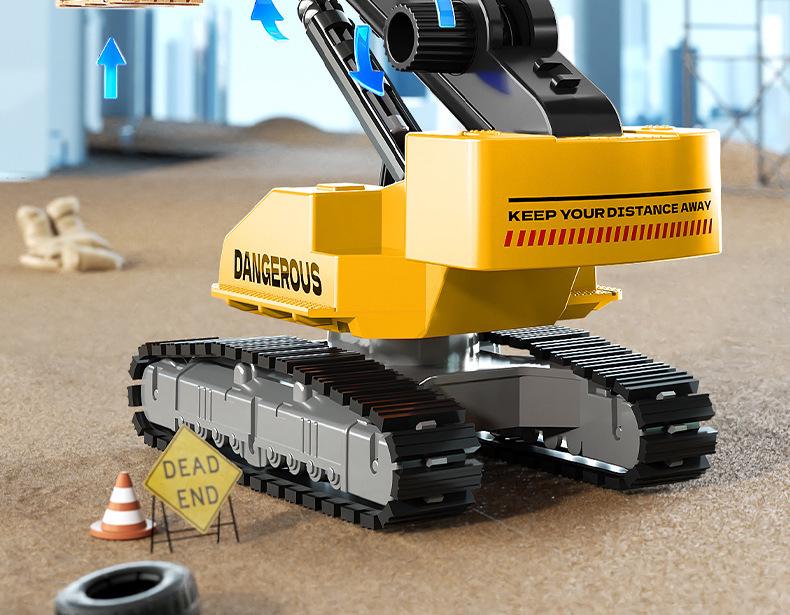 Lili Tracked Crane Engineering Toy Model with Lifting Hook - Perfect Gift for Boys