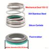 1Pcs 155 Series,Water Pump Mechanical Shaft Seal,CE-G-NBR,SiC-SiC-FKM,10/11/12/13/14/15/16/17/18/19-40mm,With Single Coil Spring