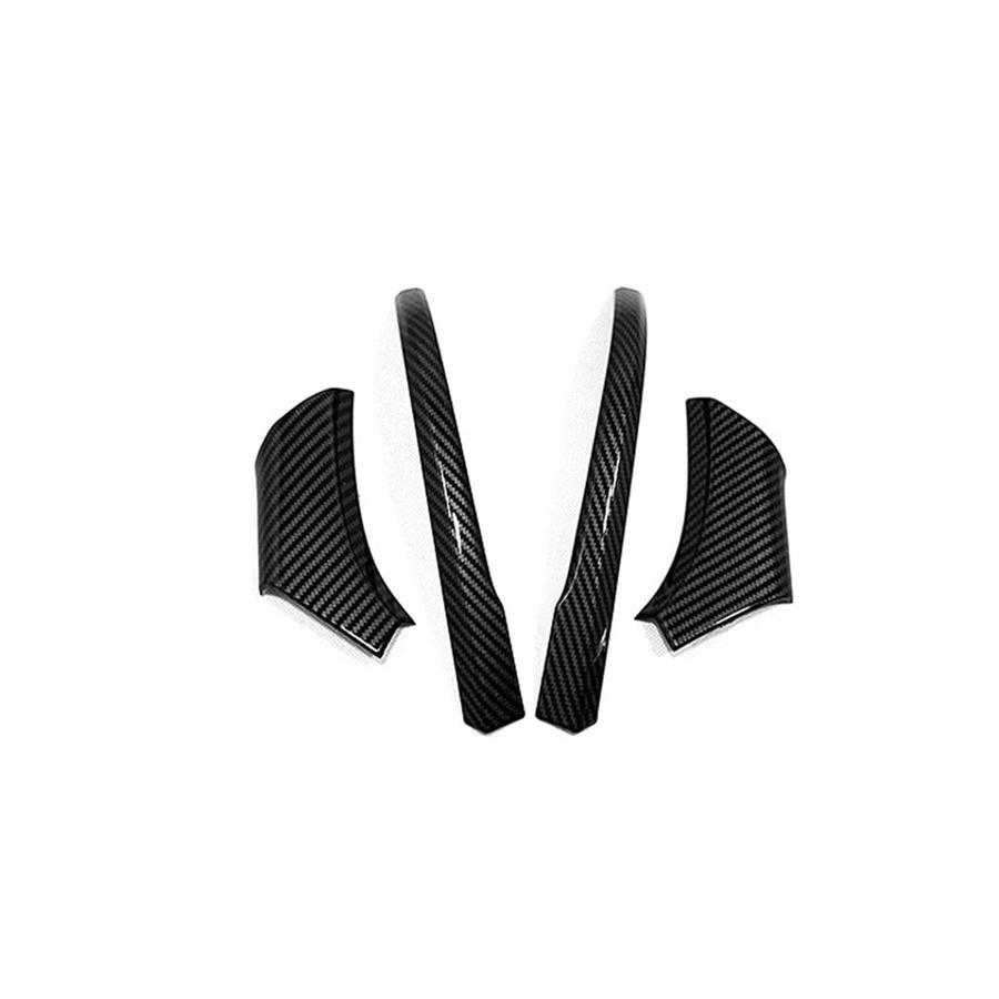 Exterior Side Rear View Mirrors Cover Trim For Toyota RAV4 2019-2021 Left-hand-driver Carbon Fiber Style