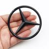 3D Black Suitable for Mercedes Benz AMG W205 C205 C63S Logo V8 BITURBO Badge Car Rear Star Sticker Trunk AMG Badge Accessories QZ7