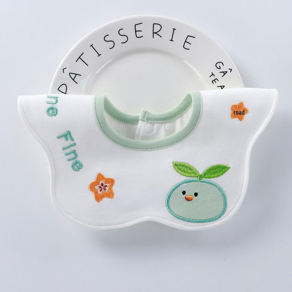 360° Cartoon Cotton Baby Bibs - Waterproof, Anti-Spit Up, Newborn Edition