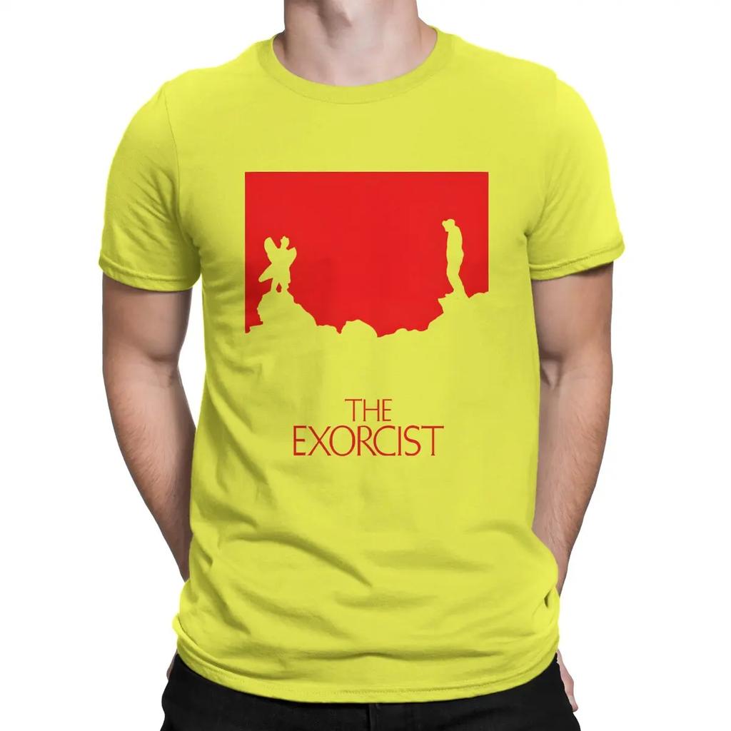 Back T Shirt Men 100% Cotton Humorous T-Shirts Round Collar T-The Exorcist Tees Short Sleeve Clothes Gift Idea