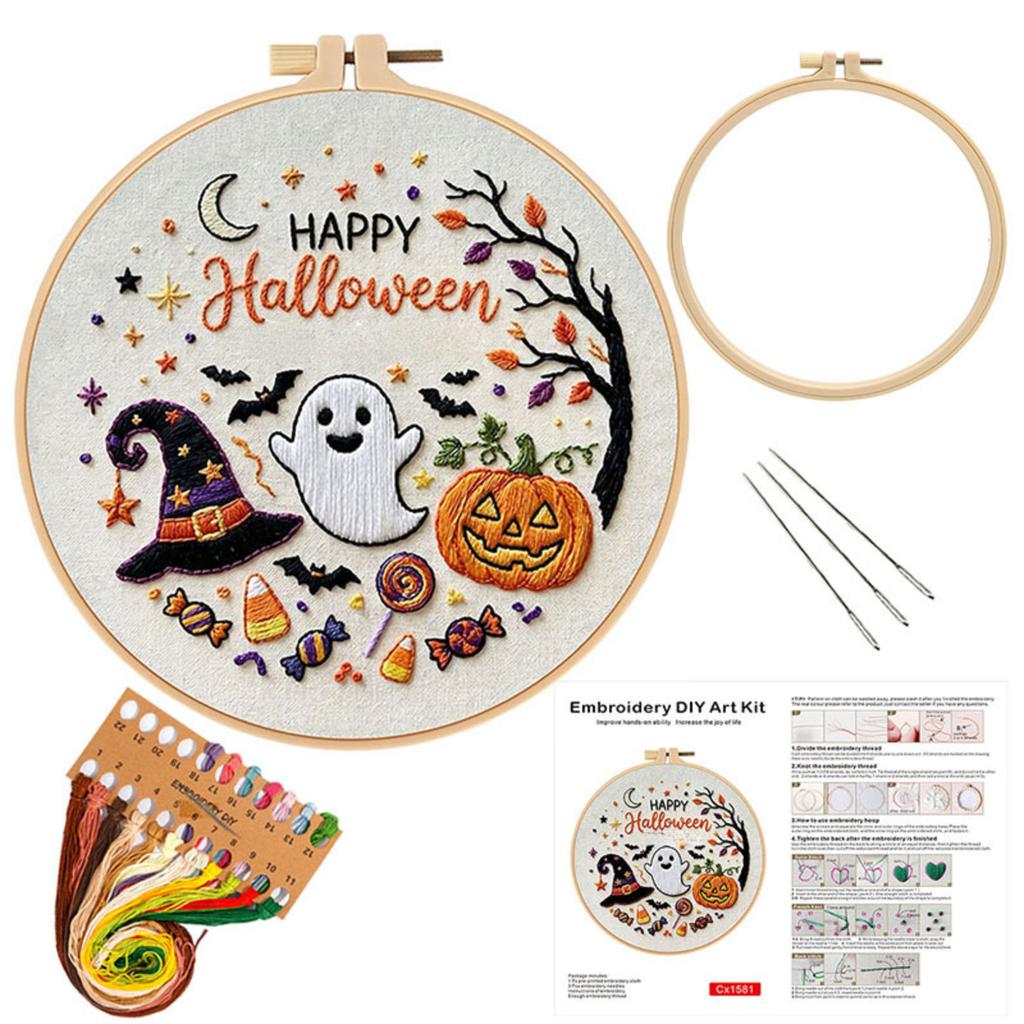 Halloween Embroidery Kit for DIY Home Decor