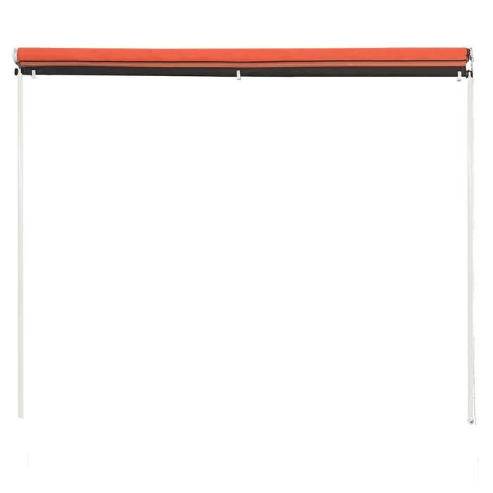 Auvent rétractable - Maison Exclusive - Orange et marron - 250×150 cm - Acier & polyester résistant UV