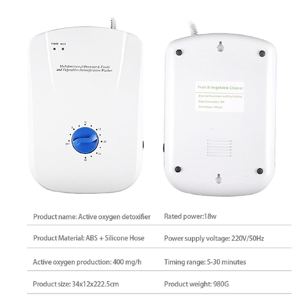 18W Ozone Generator Ozonator Ionizer Home Sterilizer Timer Oil Vegetable Meat Fresh Purify
