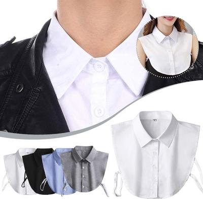 White Fake Shirt Collar Versatile Business Wear Solid Color Anti-Slip Collar Formal Dress Matching Decorative False Collar