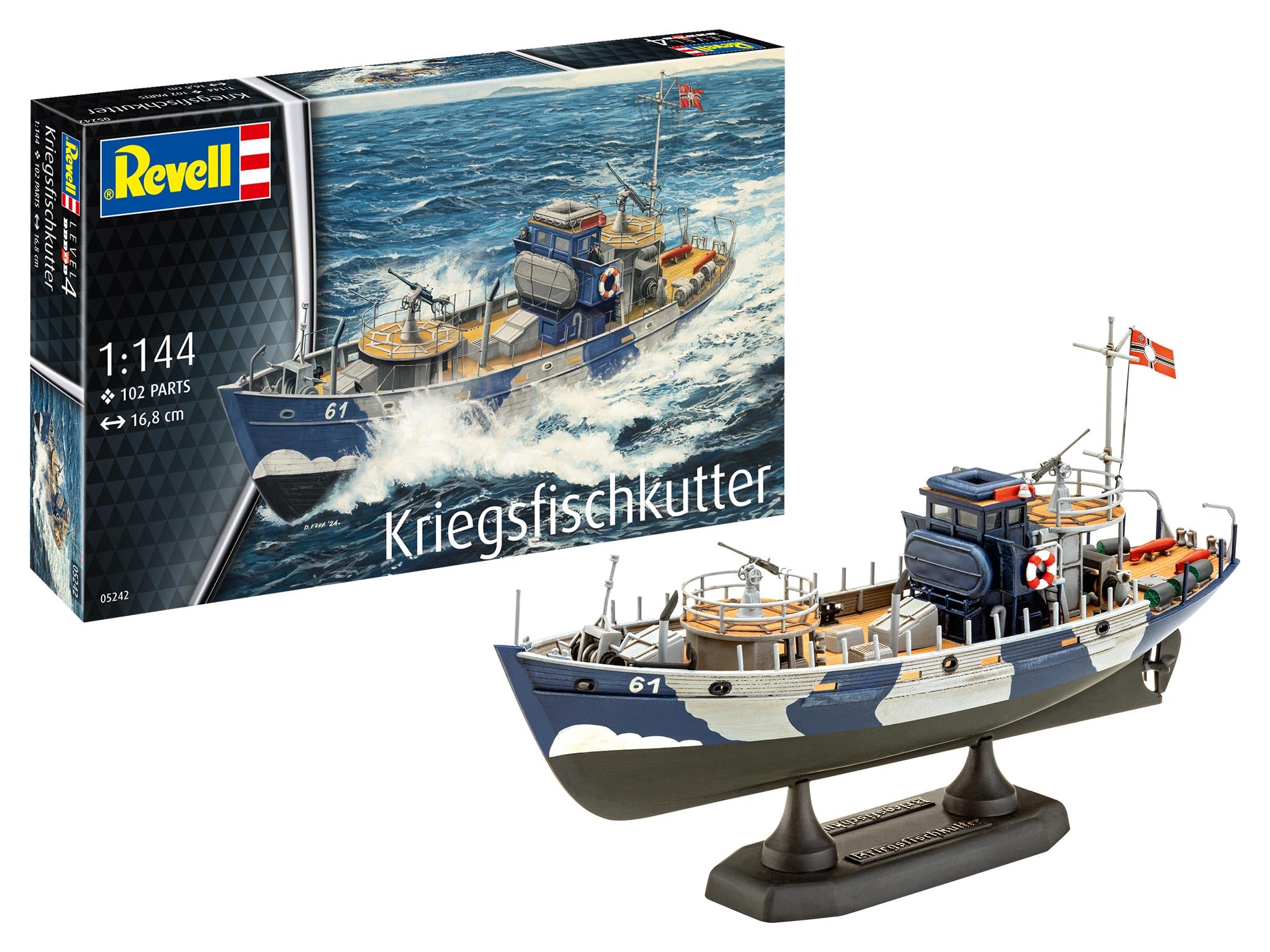 

Revell 1/144 WWII German Combat Fishing Boat Plastic Model 05242 (Ship)
