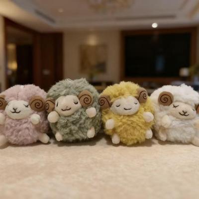 Adorable Lazy Lamb Plush Keychain Charm