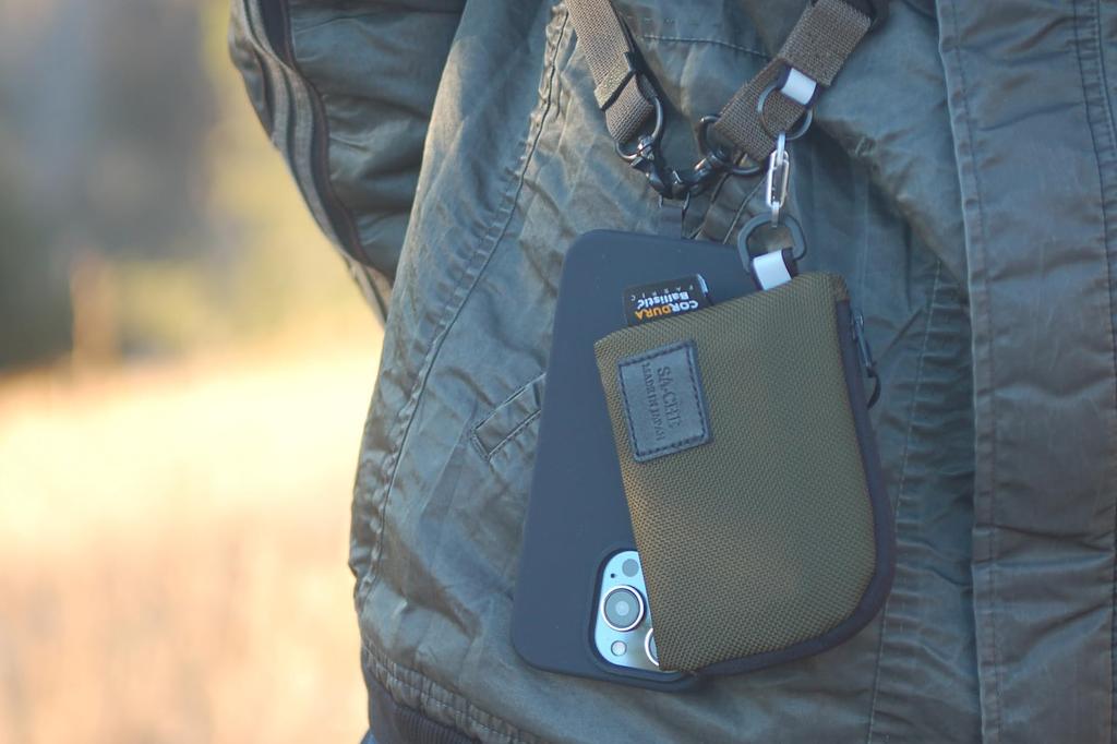 Cordura Outdoor UL Mini Portfel Wykonany w Kompaktowym Składanym na Pół Formacie na Banknoty i Monety Lekki Naszyjnik Popularny na i Wędrówki SA-CHE Ballistic® Plus, Japonia, Portmonetka,