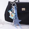 PU Braided Rope Bag Pendant Popcorn Potato Chips Leather Star Keyring  Home Decor
