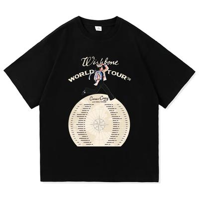 Hiphop Y2k Oberteile Conan Gray Wishbone Welttournee 2026 T-Shirt Mode Ästhetisch Lässig Vintage Lässig Locker T-Shirt Unisex