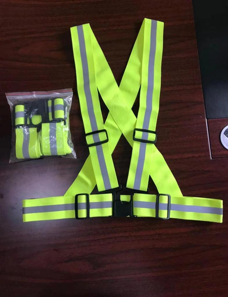 Reflective Night Running & Cycling Safety Vest with Elastic Straps