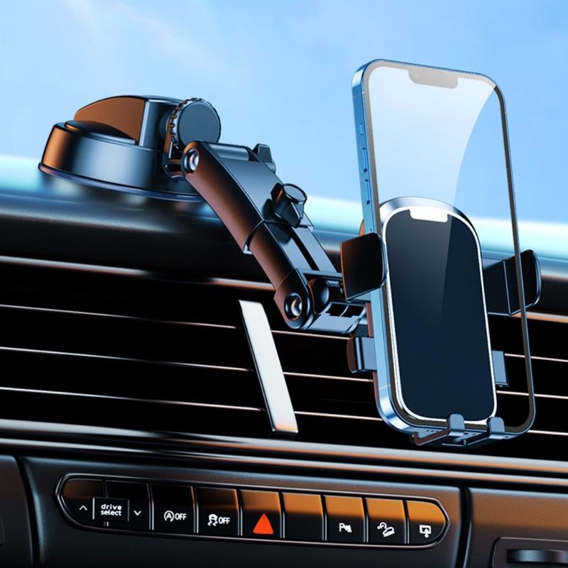 Phone Mount for Car Stable and Flexible Suction Cup Dashboard Windshield Cellphone Holder Navigations Stand