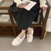 2025 autumn and winter new double bow fluffy shoes velvet cotton shoes wear flat shoes one pedal
