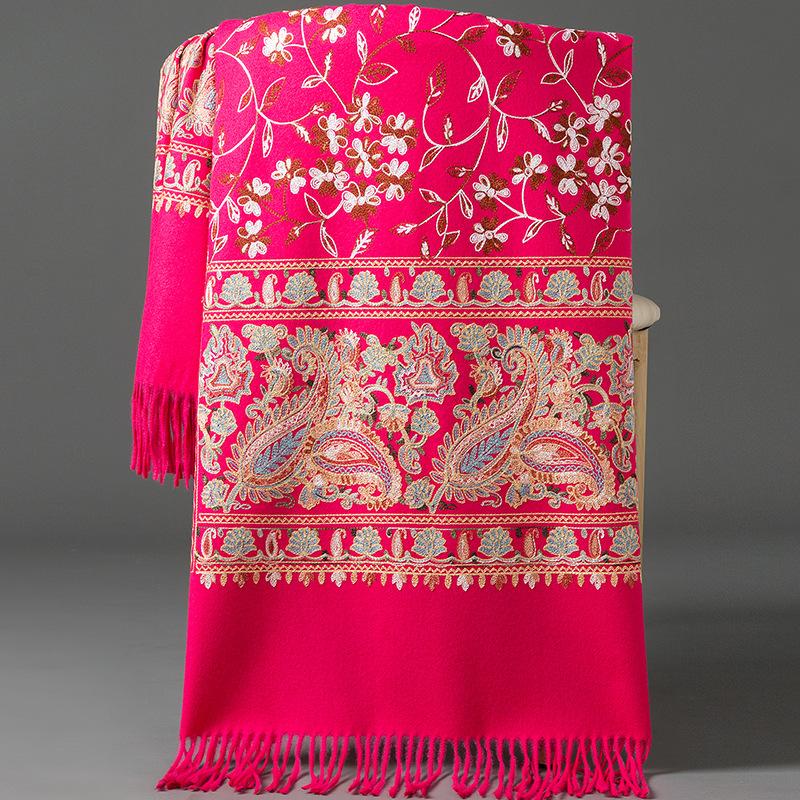 70 * 200cm Autumn And Winter New Women'S Solid Color Versatile Simple Tassel Imitation Cashmere Double-Sided Scarf Warm Scarf Atmosphere Shawl