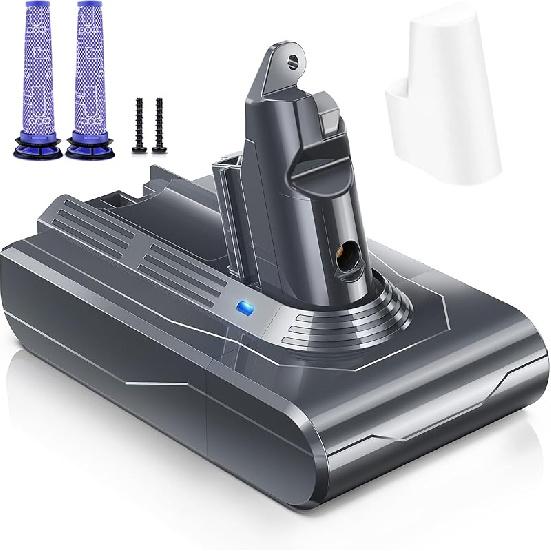 Battery Replacement for V7, 21.6V 6500mAh Li-ion Battery Compatible with SV11 V7 Motorhead V7 Animal V7 Extra V7 Mattress V7 Absolute V7 Trigger V7