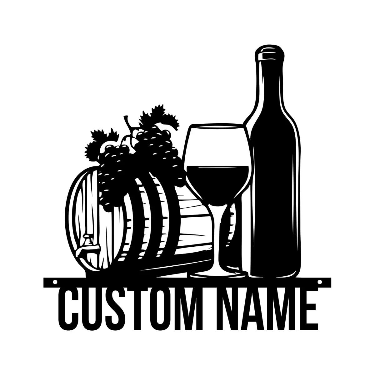 Personalized Metal Sign Vineyard Address Plaque Outdoor Home Number Decoration
