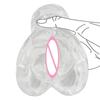 3 In 1 Male Masturbator Sex Toys for Man Realistic Vagina Transparent Pocket Pussy Super Soft TPE Penis Massage Masturbation Cup
