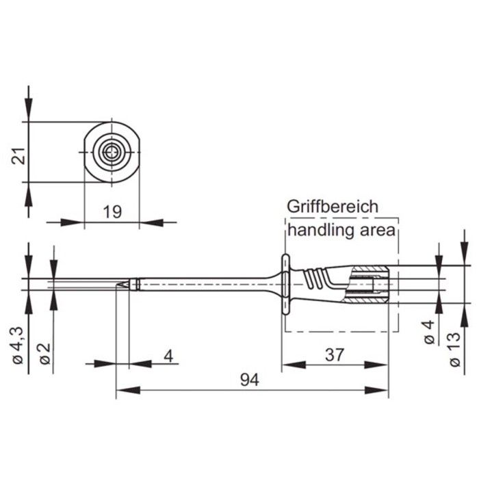 Sonde de test - Velleman - PRUEF2600 RED - Élastique - Manchon isolant - 4mm sécurité