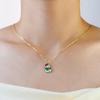Titanium Steel 14K Gold Santa Claus Pendant Necklace - Cute Cartoon Christmas Series