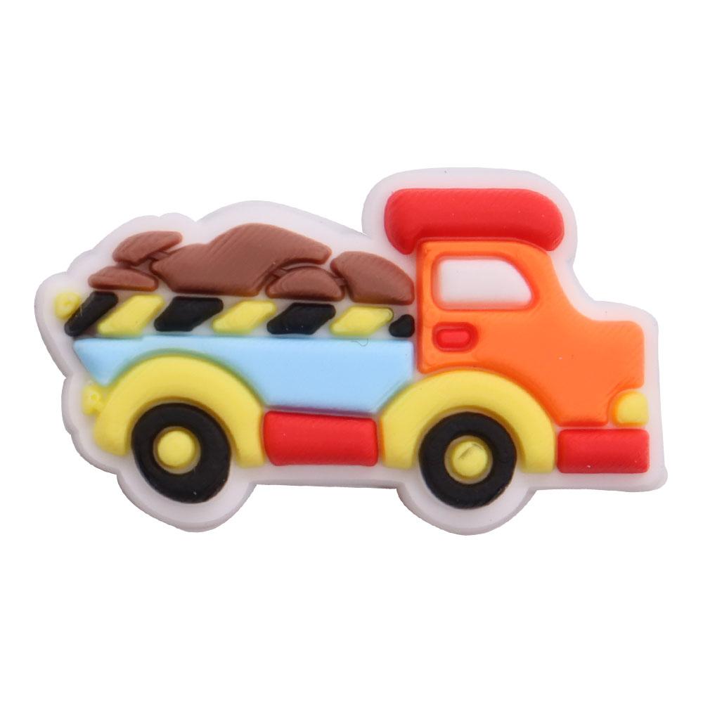 1Pcs PVC Mix Construction Vehicle Excavator Boys Buckle Clog Cool Children Cranes Car Shoe Charms Accessories Shoe Charm
