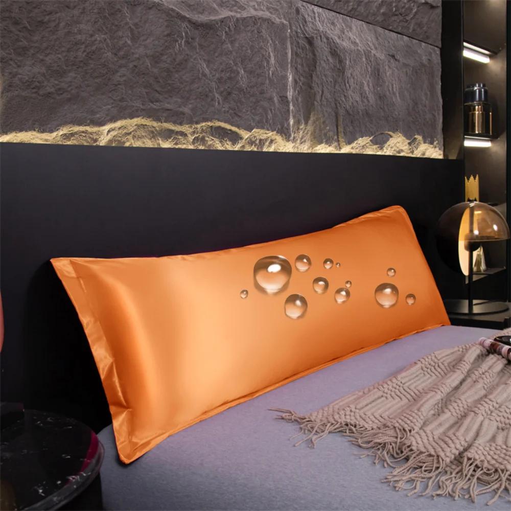 Body Satin Waterproof Pillow Cover with Envelope Closure,Long Pillow Cases,Soft and Breathable Body Pillowcase Gift for Sleepers