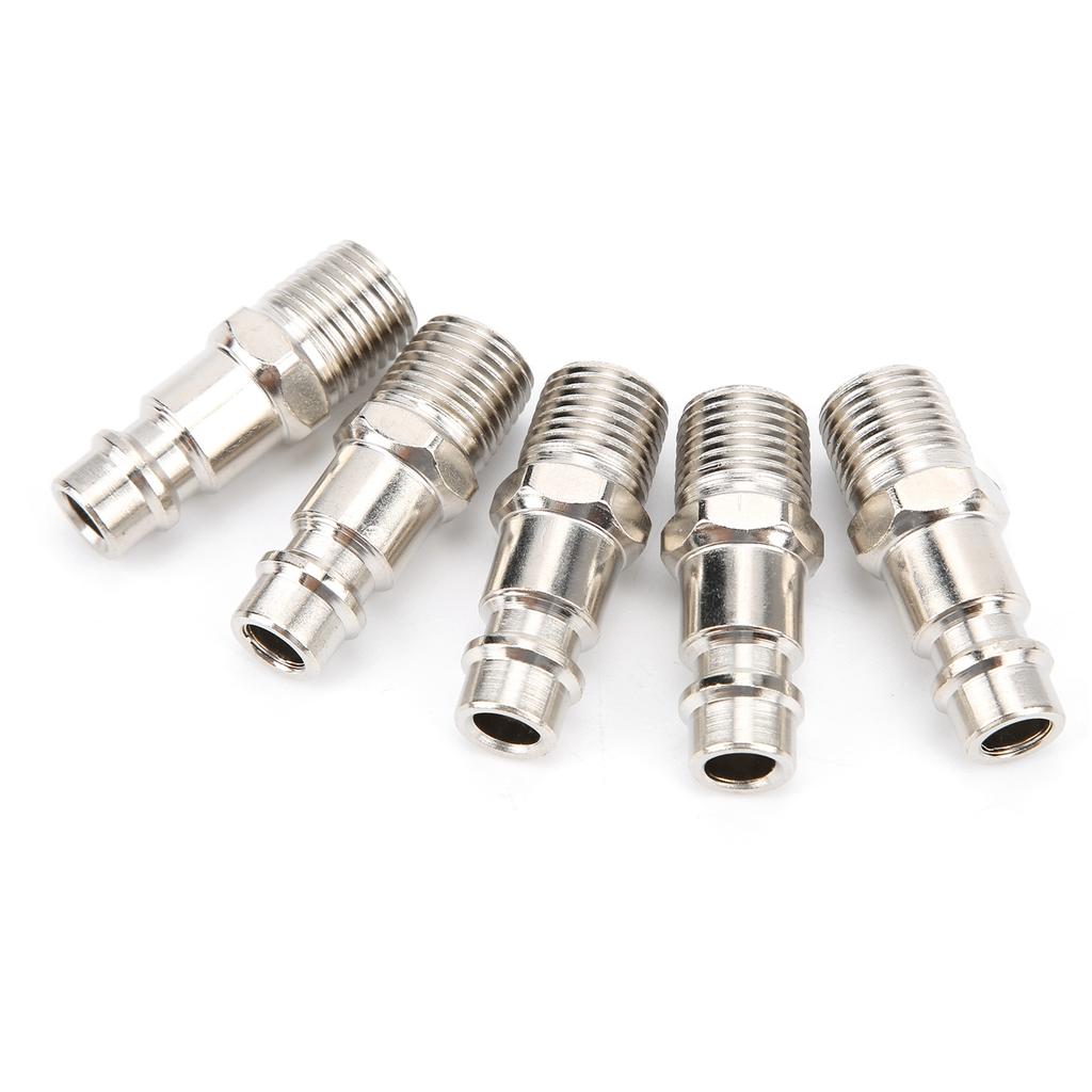 5Pcs Pneumatic Tool Connector European Style Plug Industrial Air Fitting Compressor Accessories